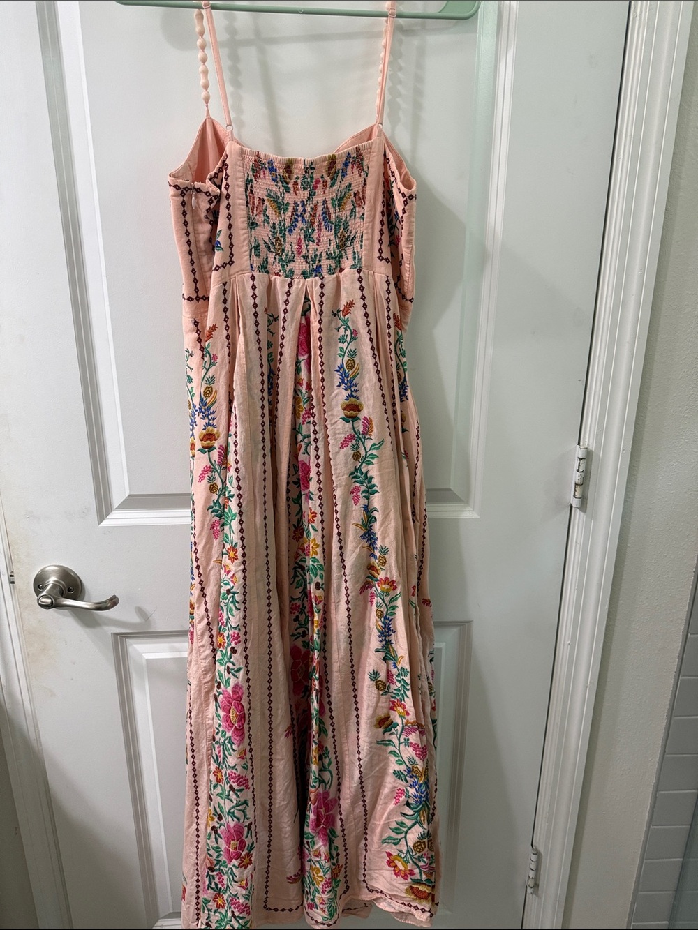 Farm Rio Bohemian Embroidered Pink Maxi Dress size large - Picture 4 of 5